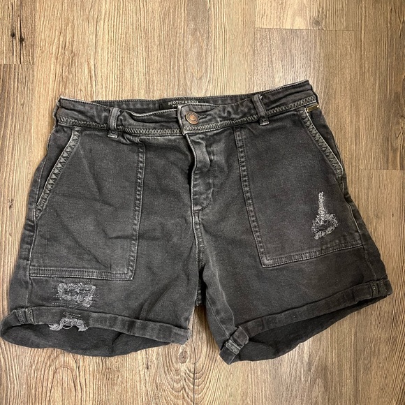 Scotch and Soda navy canvas shorts. - Picture 1 of 1